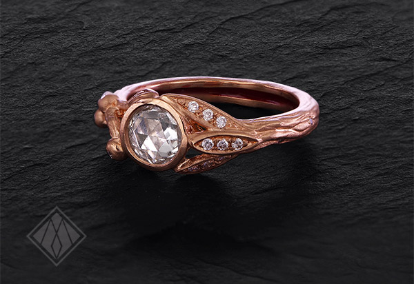 rose gold engagement ring