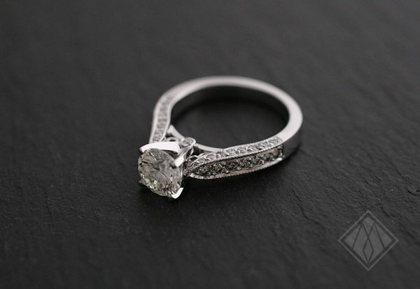 Vintage Detail Engagement Ring