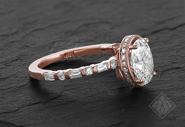 Rose gold Engagement ring