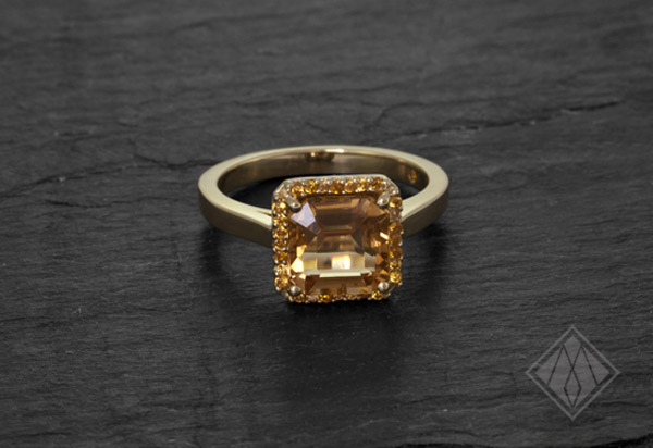 Imperial Topaz Engagement ring