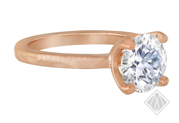 Rose Gold solitaire engagement ring