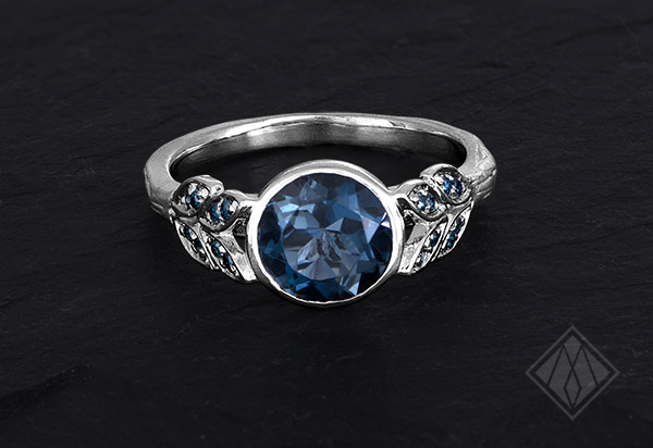 Blue Topaz Engagement ring