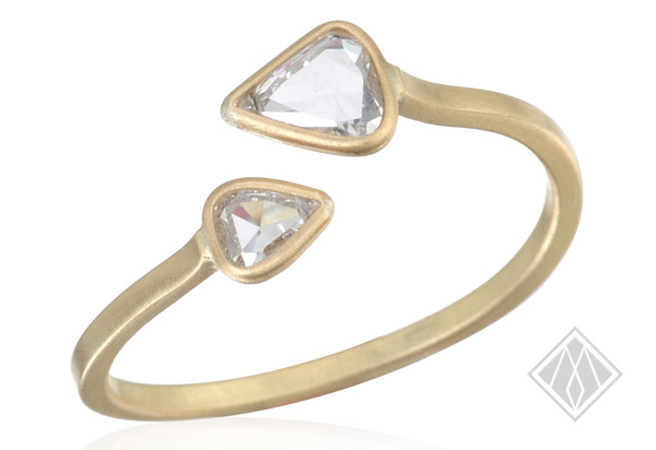 double rosecut diamond ring