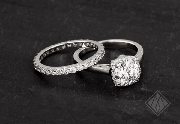 Cushion Halo Engagement Ring