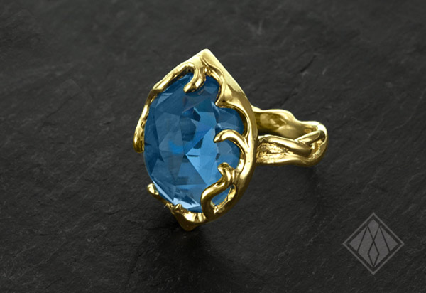 Blue Topaz Engagement ring