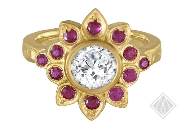Ruby diamond ring