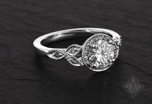 Vintage white gold ring