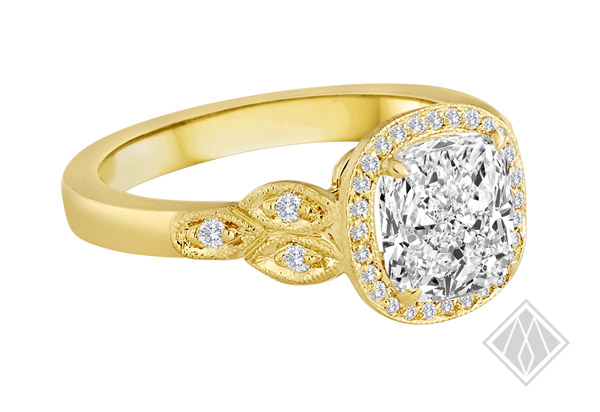 cushion cut engagement ring