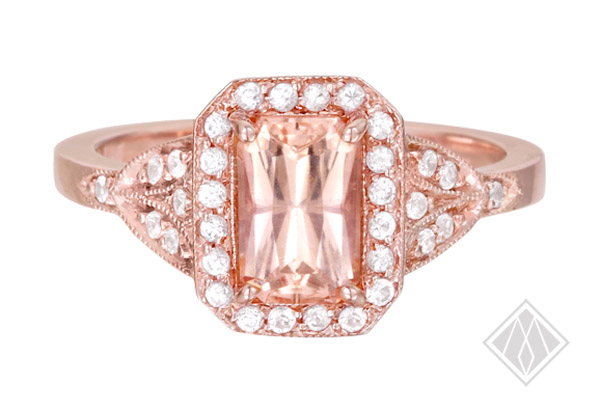 Peach Sapphire Ring