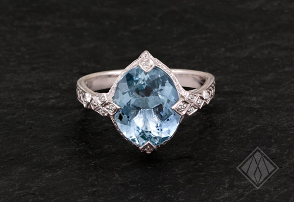 Aquamarine Cocktail Ring