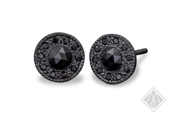black diamond anniversary earrings