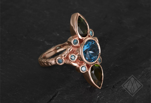 Side view vintage heirloom ring