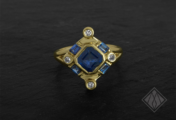 heirloom redesign sapphire cocktail ring