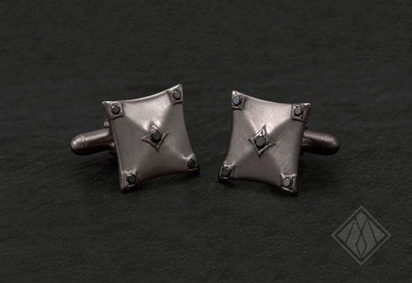 Black diamond cufflinks