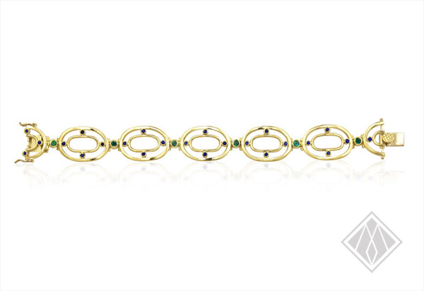 sapphire and emerald bracelet