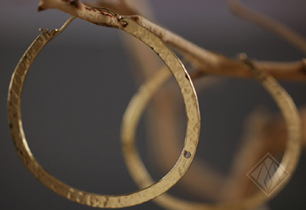 Gold and Diamond Hoops