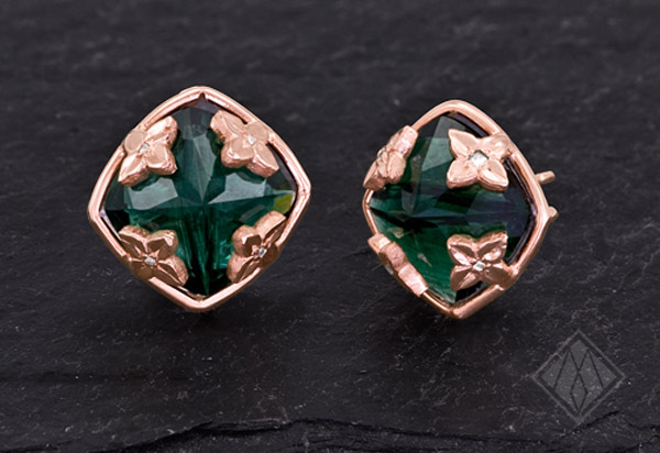 Green Onyx and Rose Gold