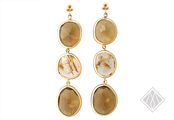 Rutilated Quartz Earrings