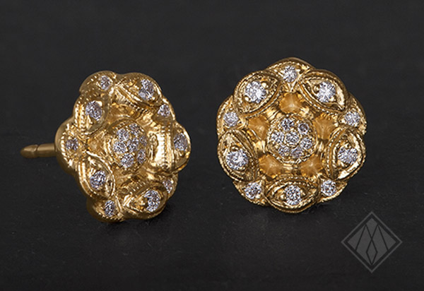 vintage flower earrings