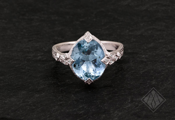 Aquamarine Cocktail Ring