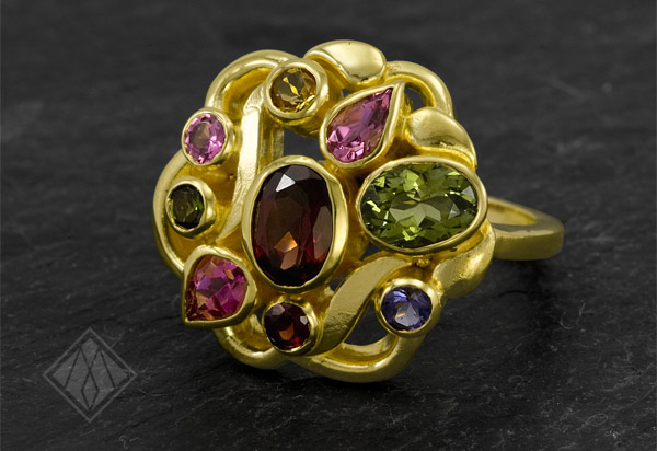 colorful cocktail ring