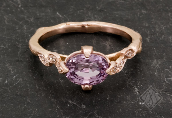 Mauve sapphire front