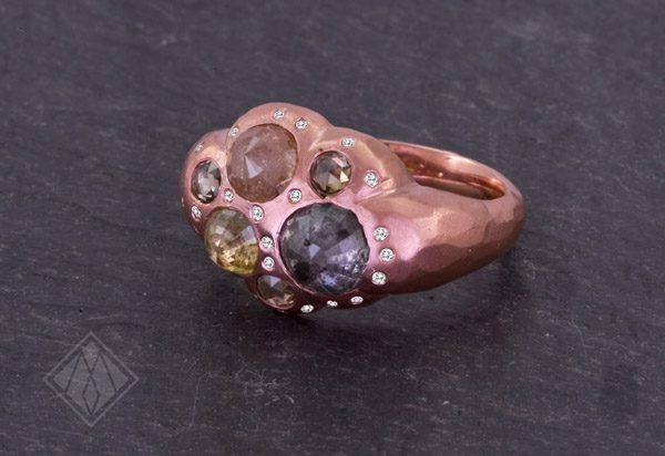 Rosecut diamond cocktail ring