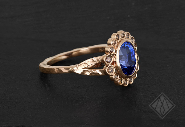 sapphire rose gold side