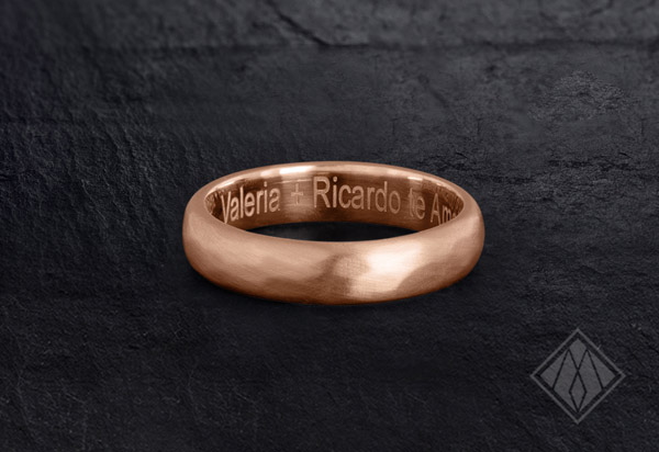 mens rose gold band