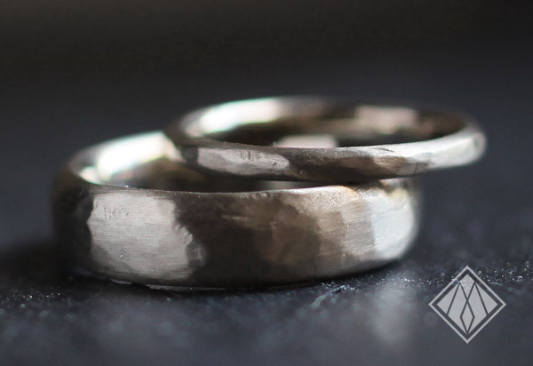 Raw White Gold Rings