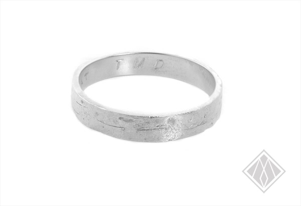 platinum textured band
