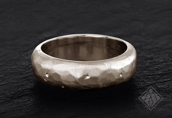 raw gold wedding band