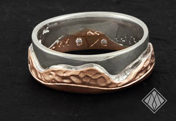 bi color mountain ring