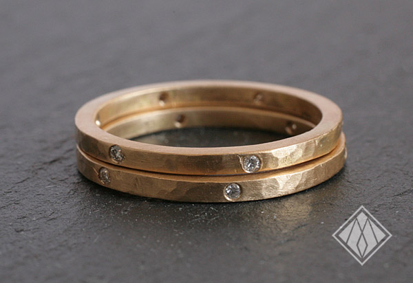 hammered gold bands