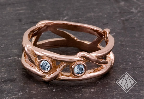 pink and aquamarine band